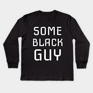 BasicBlackGuy Kids Long Sleeve T-Shirt